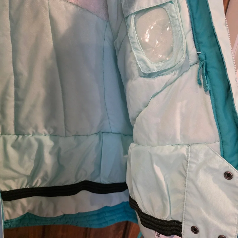 Columbia Winter Jacket Kids Size 18/20 Blue Excellent‎ Fleece Lined Snow Coat